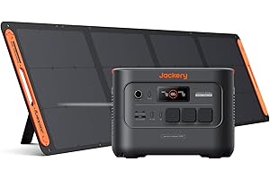 Jackery Powerstation E3000 v2 mit 200W Solarpanel, 3072Wh Solargenerator mit LFP Batterie, 3600W Dauerleistung, 2x USB-C PD100W, Kompakte Powerstation für Notstrom, Camping, Wohnmobil & Haushalt