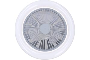 FYBIDA Ceiling Fan Light Small E27 30W Silent Adjustable LED Fan Lamp for Kids Room Bedroom 85‑265V