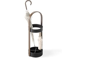 UMBRA Bellwood Umbrella Stand, Black/Walnut