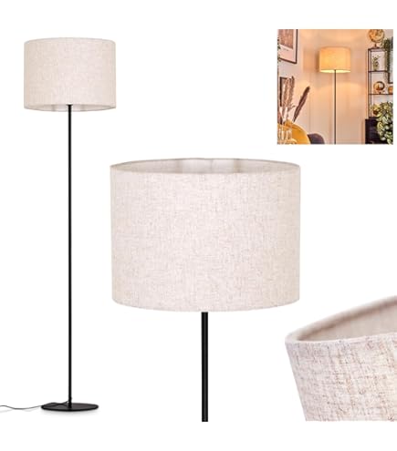 Set van tafel- en vloerlamp met kap zwart - Pip