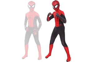 KITIMI Kinder Spider Cosplay Kostüm 3D Superheld Fancy Kleid Kind Anime Superheld Kostüm mit Maske, Klassische Kinder Spider Kostüm, Kostüm für Maskerade Party Halloween Karneval