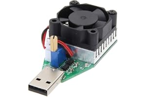 DollaTek Elektroniczny rezystor obciążenia interfejs USB rozładowywanie baterii pojemność testowa 0,15-3 A 15 W z wentylatorem