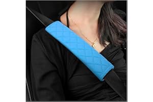CGEAMDY Auto Gurt Protektor, 2pcs Weiches und bequemes Kissen für Sicherheitsgurte, Kompatibel mit allen Autos, Sicherheitsgurt Schutz für Erwachsene und Kinder (Blau)