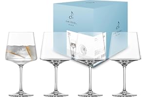 Zwiesel Glas Gin Tonic 123385 Echo - Juego de 4 vasos de cristal tritán para Gin Tonic, aptos para lavavajillas, fabricados en Alemania