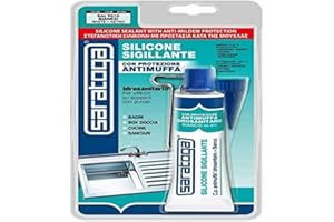 SARATOGA Silicone Acetico bianco con protezione antimuffa 60 ml