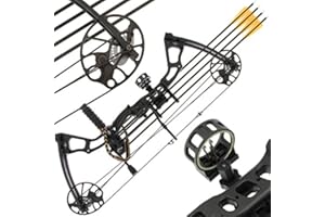 G8DS® Compound Bogen Set Chikara 15-70 lbs 300 FPS 330 km/h High-End-Bogen inkl. 4 Carbon Pfeilen