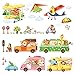 Produktbild Decowall DAT-1806P1506C Transporte Autos Flugzeuge Drachenflieger Tiere Wandtattoo Wandsticker Wandaufkleber Wanddeko für Wohnzimmer Schlafzimmer Kinderzimmer