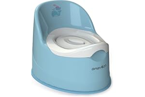 BABYLON Vasino per bambini con coperchio Giant anti scivolo Vasino per bambini wc, colore: blu