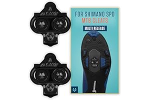 Alphatrail MTB Cleats Carter for Shimano SPD I Spinning suitable I Incl. Mounting Kit I Compatible with Click Pedals i.a. Shimano XTR, Shimano XT, Shimano Saint, Shimano SLX & Deore