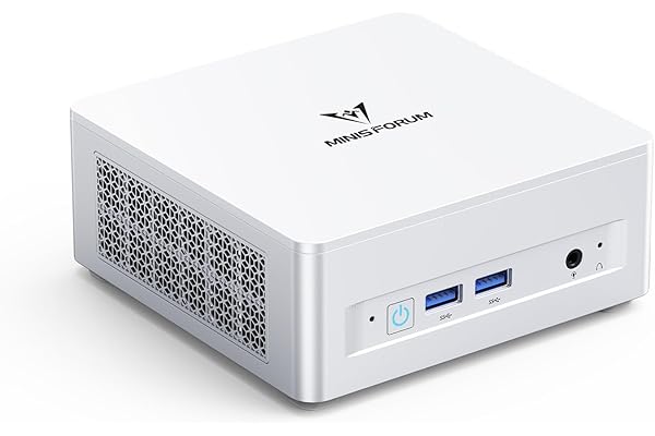 MINISFORUM Mini PC UM880 Plus avec AMD Ryzen 7 8845HS (8C/16T, jusqu'à 5,1 GHz), Mini Ordinateur Radeon 780M, 32Go DDR5, SSD PCIe 4.0 de 1To, OCuLink, 5 Ports USB, Triple écran avec HDMI, DP et USB 4