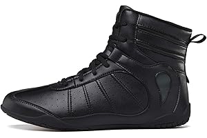 BLISSBUILT Herren Boxschuhe,Unisex Wrestling-Schuhe,rutschfeste Atmungsaktiv Robuste Trainingsschuhe,high-top-Boxschuhe Bequeme Fitnessstiefel,Wrestling-Trainingsschuhe,FüR Bodybuilding Kraftsport