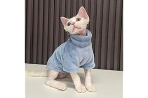 MOKATES Zimowe ubrania dla kota dla sfinksa ciepłe bluzy zwierzęta pogrubiony płaszcz kocięta kostiumy chihuahua jesień dwustronna plus aksamit-XS