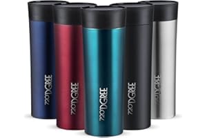 720°DGREE Travel Mug “PleasureToGo“ - 450ml - Leakproof, BPA-Free Stainless Steel Thermo Cup for Coffee & Tea to Go with Lid - Vacuum Insulated Flask - For Hot & Cold Drinks When- & Wherever you Want