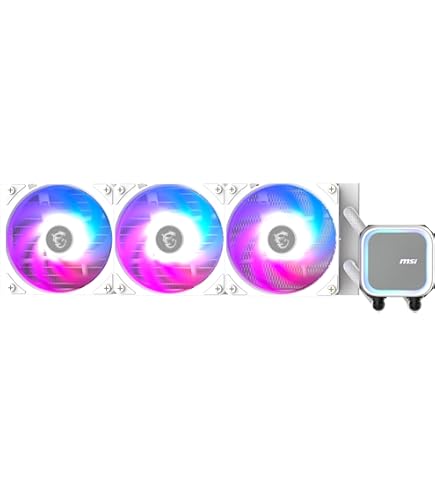 MSI MAG CORELIQUID E360 White - AIO RGB CPU Liquid Cooler - 360mm