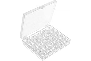 CHEEROYAL Lot de 25 bobines en plastique transparent pour machines à coudre Singer, Brother, Janome, Toyota