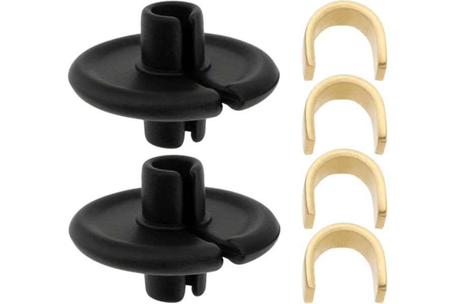 Be In Your Mind 2 Pieces Bow String Kisser Slotted Button 14x9mm Bow Lip Beads Archery Accessories Clips with Copper Anchor for String Installs