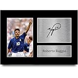 HWC Trading Roberto Baggio A4 Senza Cornice Firmato Regalo Visualizzazione Delle Foto Print Immagine Autografo Stampato Per I