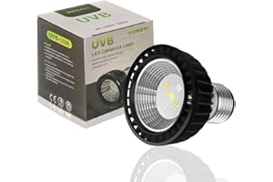 QeeHeng Schildkröte Hitze Lampe Basking Lampe, Wärmelampe UVA und UVB Reptil Heizung Lampe für Schildkröte, Haustier Heizung Licht Lampe für Reptile Schildkröte und Amphibien (UVA+UVB 5.0 Lampe)