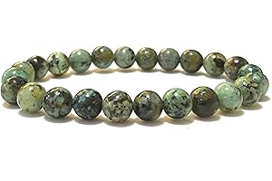 Ouubuuy Crystal Bracelet,8mm Natural Gemstone Bead Bracelet,Healing Crystal Bracelet for Women Men