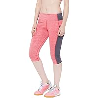 CHKOKKO Women Yoga Gym Sports Workout Capri