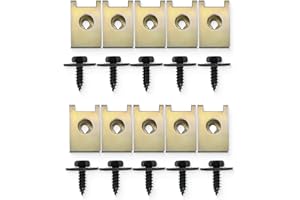 DEFGNOP 20 Pièces Kit de Clip à Vis et Écrou, écrous de Fixation pour Garde-Boue de Voiture, Type U Sous Support de Passage Roue Kit, pour Voiture Panneau de Porte Intérieur