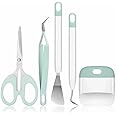 Tazweeq 5 Pcs Craft Vinyl Weeding Tools Set,DIY Hand Carving and Engraving Toolkit, Handmade Scissors, Tweezers Handmade Tools for Silhouettes,Cameos,Weeding Vinyl,Splicing.