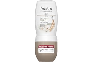 Lavera Deo Roll-on Natural & Mild 48 h – wegański – naturalny kosmetyk – organiczny owies i naturalne minerały – bez aluminium – niezawodna ochrona i subtelny zapach – 48 godzin ochrony – 50 ml