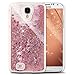 Price comparison product image Samsung Galaxy S4 Case,Galaxy S4 Cover,EMAXELERS Glitter Flowing Liquid Floating Moving Hard Protective Case Cover for Samsung Galaxy S4 i9500 + Send 1 Stylus Pen Pink Liquid-Pink Stars