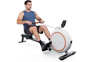 Copant Máquina de Remo Magnética, Máquina de Cardio con Soporte para Tableta, 32 Niveles de Resistencia Remadora para Uso en Casa MAX 136 kg, APP Control Pantalla LCD y Escenarios Virtuales Inmersivos