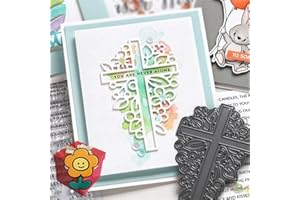 GOWXS Troqueles de corte de metal con flores cruzadas, moldes de plantilla de metal para decoración de álbumes de recortes, álbumes de recortes, papel decorativo en relieve para hacer tarjetas