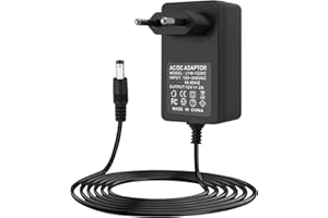 SELURK Alimentatore 12 V 2 A, adattatore AC/DC, caricatore DC 5,5 x 2,5 mm, per LED, telecamere di sicurezza, router