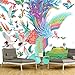Price comparison product image HONGYUANZHANG Colorful Phoenix Pattern Custom Photo Wallpaper 3D Stereoscopic Mural Living Room Bedroom Sofa Backdrop Wall Murals,110Cm (H) X 190Cm (W)