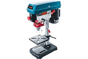 KATSU Tools Bench Pillar Drill Press 400W + 16mm Chuck + 5 Speeds Electronic Variable Speed Switch + 50mm Max Drilling Depth + Max 2620rpm + Height Adjustable Drill Table