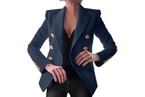 HANXIULIN - Elegante traje de negocios para mujer, de dos piezas, de cuadros, corte ajustado, con blazer, suave y agradable al tacto, uso diario