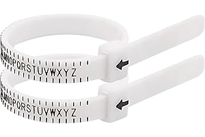 Aurum and Adorn 2 Pcs Ring Sizer UK - Adjustable Ring Measurement Tool - A-Z Sizing - Wedding Ring Sizer Gauge For Men and Women