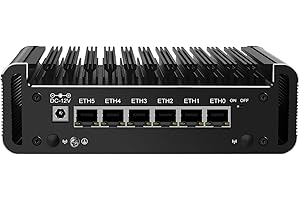 Micro Firewall Appliance, Mini PC, VPN, Router PC, Intel Alder Lake-N 12th Gen N100, HUNSN RJ47, 6 x 2.5GbE I226-V, 2 x HDMI2.1, TF, Type-C, Barebone, NO RAM, NO Storage, NO System