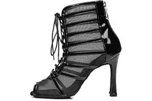 TINRYMX Zapatos de Baile Latino Mujer Profesional de salón Tango Salsa Zapatos de Baile,Model-YCL445