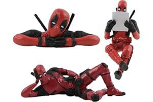 DAENGGEGE 3 Pieces Deadpl Action Figures, Red Black Action Figures, Funny Anime Anime Car Interior Decoration Accessories, PVC-Modellspielzeug, Collectible for Adults