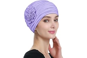 Alnorm Flower Design Chemo Hair Loss Caps Cancer Headwear for Women