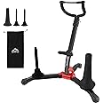EASTROCK Alto&Tenor Saxophone Stand Folding Saxophone Stand Saxophone Holder Rack with 2*Clarinet/Flute Stand,Straight Saxophone Stand,Portable Bag