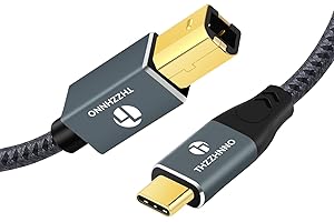 Thzzhnno Cavo da USB B a USB C 1M, USB C a USB 2.0 B per MacBook Pro, Cavo MIDI per Yamaha Casio Digital Piano, tastiera MIDI, controller DJ
