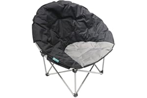 Homecall Poltrona pieghevole da campeggio colore nero/grigio
