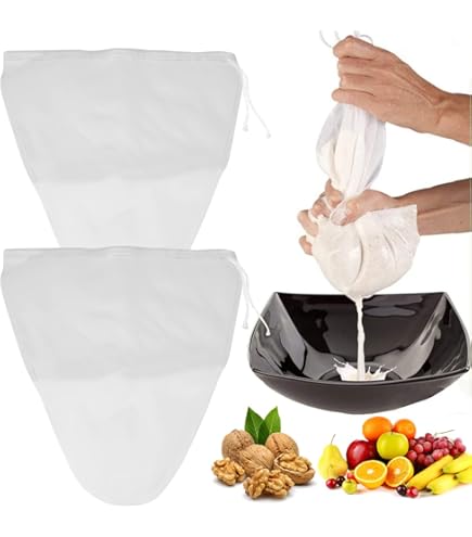 5 Sacchetti Di Garza Di Cotone Per Filtrare - 20x30cm, Per Latte Vegetale, Yogurt, Tisane - Foto 12