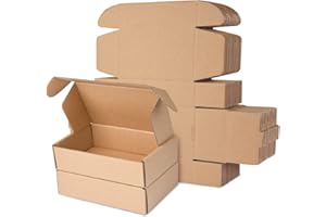 STRBOXONG Scatole di spedizione in cartone ondulato, 180 x 110 x 40 mm grandi scatole postali per la spedizione, scatole di imballaggio marrone per affari, stoccaggio o regalo (25 pezzi)