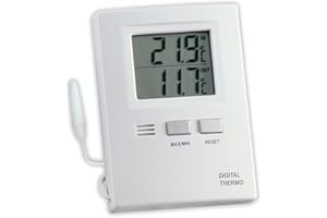 Green Wash Ltd TFA Dostmann Digital Indoor-Outdoor Thermometer, Multi-Colour, 9.9 x 12 x 2.6 cm