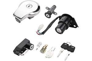 SUUONEE Stacyjka, blokada zapłonu motocykla, korek zbiornika paliwa, blokada siedzenia, klucz do Virago XV535, XV250, XV125