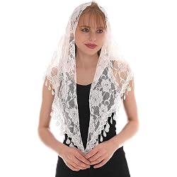 Grande écharpe Mantilla Dentelle Noire Espagne 19e-20e Siècle - 240x79 Cm - Vintage