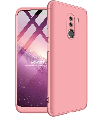 SATURCASE Case for Xiaomi Pocophone F1, Ring Kickstand Hybrid 2 In 1 [PC & Silicone] Dual-Layer Bumper Shockproof Protective Cover for Xiaomi Pocophone F1 (HZ-Navy Blue