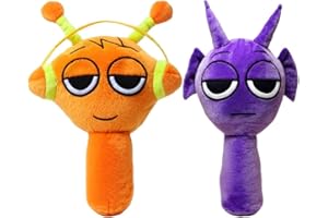 Kouipoie Sprunki Peluche 9.8" Divertente Peluche Sprunki Per Fan Di Giochi,Super Morbido Giocattolo Da Collezione,Regali Di Natale E Compleanno Per Bambini E Ragazzi Di 6+Anni. (2PCS-B)