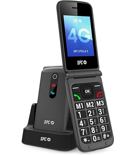 Emporia TOUCHsmart.2 New Edition, 4G mobiele telefoon voor senioren, speciale knop voor WhatsApp en berichten-app, hoog volume, 3,25 inch kleurendisplay, laadstation, zwart (Italië